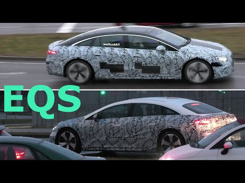 Mercedes Erlkönig EQS weniger getarnt V297 * less camouflaged prototypes * 4K SPY VIDEO