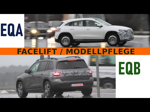 Mercedes Erlkönig EQA (H243) + Weltpremiere EQB (X243) Facelift prototypes * MoPf * 4K SPY CLIP