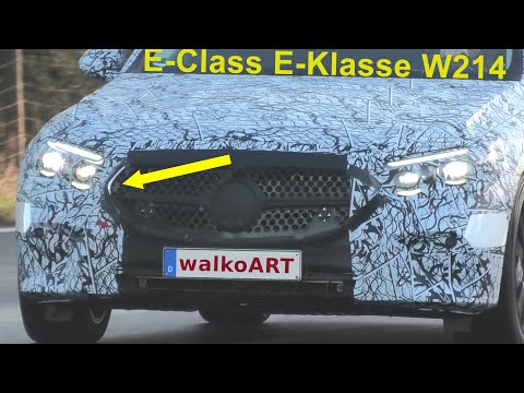 Mercedes Erlkönig E-Class E-Klasse W214 Blick auf die Front * View of the vehicle front * 4K SPY VID