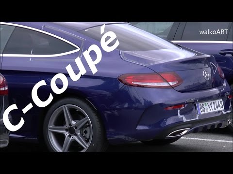 Erlkönig Mercedes C-Klasse Coupé 2016 ungetarnt - C-Class Coupe uncamouflaged C205 SPY VIDEO