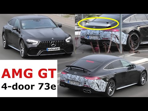 Mercedes Erlkönig AMG GT 4-door 73e * Unterschiedliche Spoiler * X290 different spoilers * 4K SPY