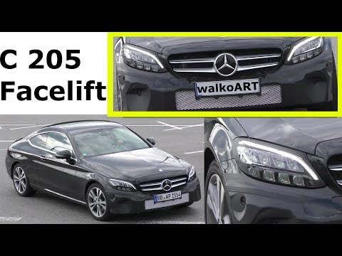 Mercedes Erlkönig C-Klasse C-Class Coupé C 205 Facelift prototype 2018 4K SPY VIDEO