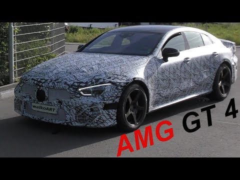 Mercedes Erlkönig Mercedes-AMG GT 4 Viertürer / Four-door prototype on the road - 4K SPY VIDEO