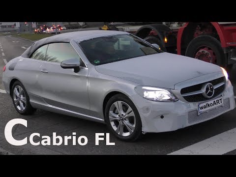 Mercedes Erlkönig COOL C-Klasse FROZEN C-Class Cabrio A205 Facelift 2018 - 4K SPY VIDEO