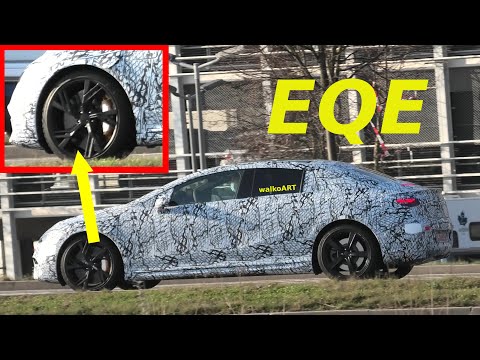 Mercedes Erlkönig EQE prototype &amp; special rims * EQE V295 spezielle Felgen * 4K SPY VIDEO