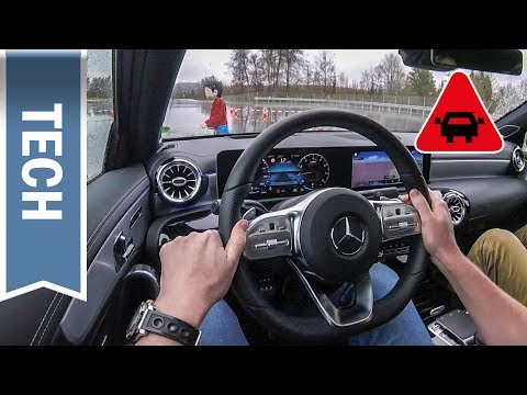 Aktiver Brems-Assistent &amp; Ausweich-Lenk-Assistent in der Mercedes A-Klasse 2019 im Test