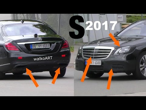 Mercedes Erlkönig S-Klasse S-Class 2017 Facelift fertig &amp; leicht getarnt - ready &amp; less disguised