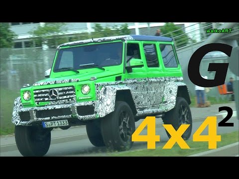 BRUTAL ! Erlkönig Mercedes G500 4×4² original sound G-Class 500 4x42 Prototype on the road Spy Video