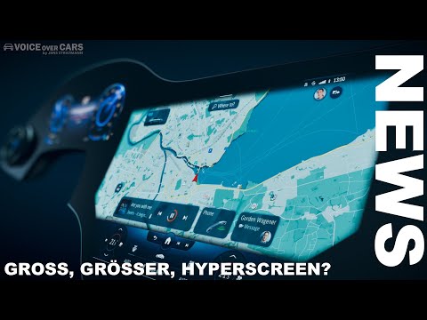 2021 Mercedes-Benz Hyperscreen! Ein 1,41 m breites &quot;Display&quot; für den Mercedes EQS Hyperdino Fahrer!