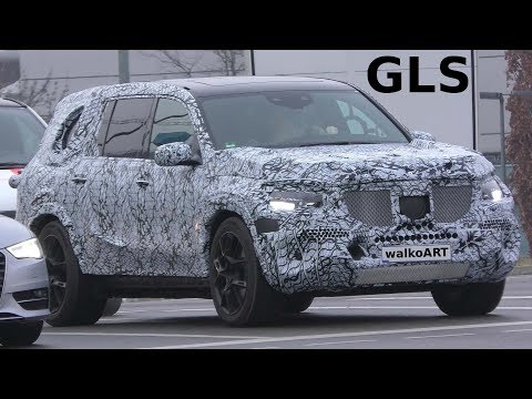 Mercedes Erlkönig GLS 2019 X167 on the road - seltsame Felgen - strange rims 4K SPY VIDEO