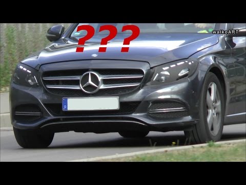 Mercedes-Benz C-Klasse W205 getarnte Scheinwerfer - Testträger ? New C-Class camouflaged headlights