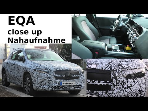 Mercedes Erlkönig EQA prototype close up * interior * interieur Nahaufnahme * 4K SPY VIDEO