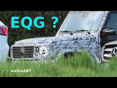 Mercedes Erlkönig EQG Testträger? EQG prototype? in traffic * G-Class G-Klasse 2023 *4K SPY VIDEO