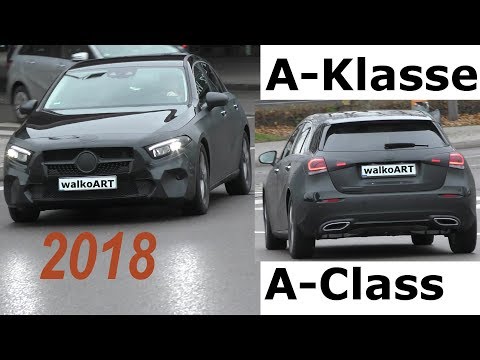 Mercedes Erlkönig A-Klasse 2018 wenig getarnt A-Class W177 less camouflaged 4K SPY VIDEO