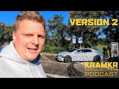 Mercedes EQS Erlkönig beim Laden und Fahren (mit Zensur) *4k