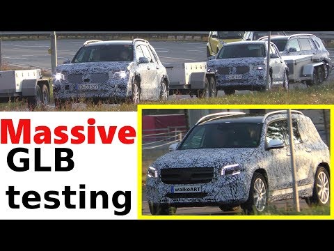 Mercedes Erlkönig massive GLB testing - verstärkte Testfahrten GLB 2019 - 4K SPY VIDEO