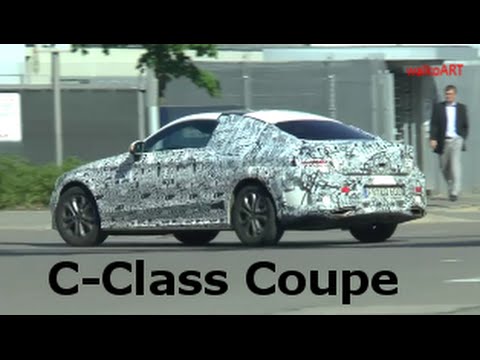 Erlkönig Mercedes C-Klasse Coupé mal von hinten 2015/2016 C-Class Coupe rear W205 C205 Spy video