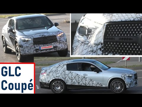 Mercedes Erlkönig GLC coupe C254 close up * GLC Coupé 2023 Nahaufnahme &amp; Cockpit * 4K SPY VIDEO