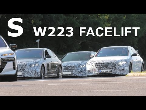 Mercedes Erlkönig S-Klasse MoPf W223 Massive Testing S-Class FACELIFT 2026 CONVOY * 4K SPY VIDEO