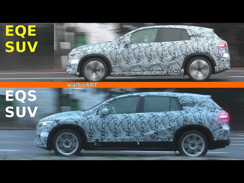 Mercedes Erlkönig EQE SUV prototype &amp; EQS SUV prototype comparison * Vergleich * 4K SPY VIDEO