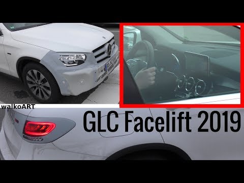 Mercedes Erlkönig GLC Facelift X253 2019 MoPf - Details - Interior view - Cockpit Blick 4K SPY VIDEO