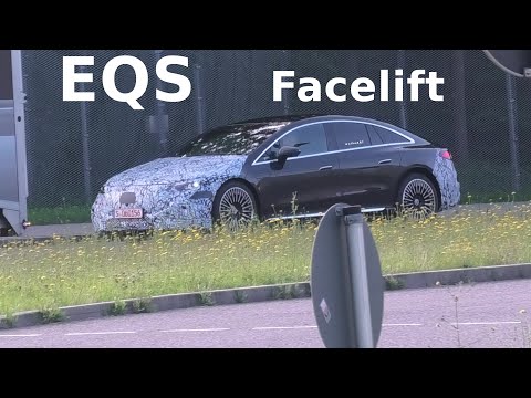 Mercedes Erlkönig EQS Limousine MoPf Facelift V297 prototype * 4K SPY VIDEO