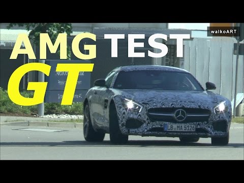 HOT ! Mercedes Erlkönig Testträger AMG GT Spy Video on the road -Supercar Test-prototype AMG GT