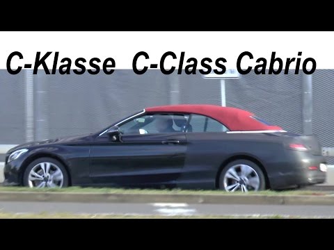 RED TOP Mercedes Erlkönig C-Klasse Cabrio / C-Class Cabrio 2016 rotes Verdeck A205 SPY VIDEO