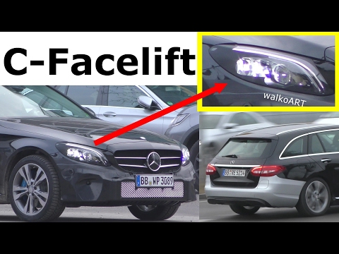 Mercedes Erlkönig C-Klasse C-Class Facelift 2018 prototype Estate 205 / T-Modell 4K-SPY VIDEO