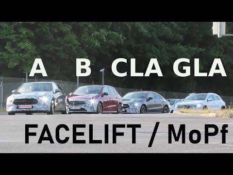 Mercedes Erlkönig A-Class B-Class CLA C118 GLA X157 Facelift prototypes convoy * Modellpflege Konvoi