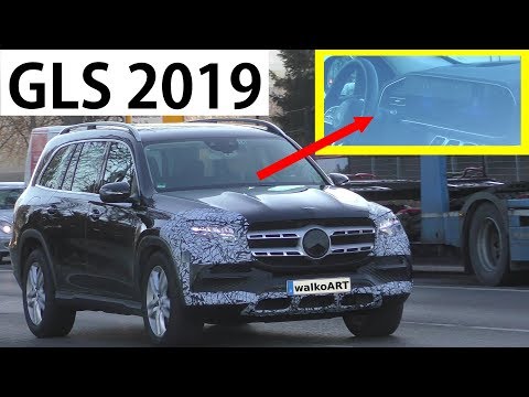 Mercedes Erlkönig GLS X167 wenig getarnt - less camouflaged - Exterior - Interior 4K SPY VIDEO