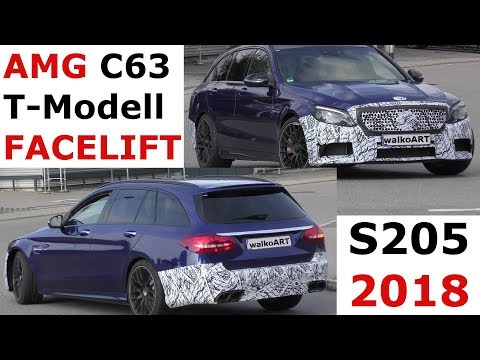 Mercedes Erlkönig Weltpremiere AMG C63 T-Modell 2018 S205 C-Class Facelift FIRST TIME -4K SPY VIDEO