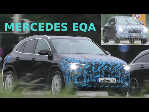 Mercedes Erlkönig EQA weniger getarnt - less camouflaged prototypes * 4K SPY VIDEO