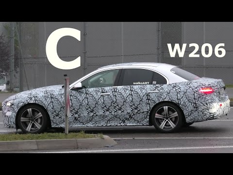 Mercedes Erlkönig white C-Class 2021prototype * C-Klasse W206 in weiß * 4K SPY VIDEO