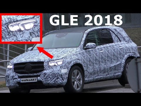 Mercedes Erlkönig GLE 2018 W167 Scheinwerfer ungetarnt! Prototype headlights undisguised! SPY VIDEO