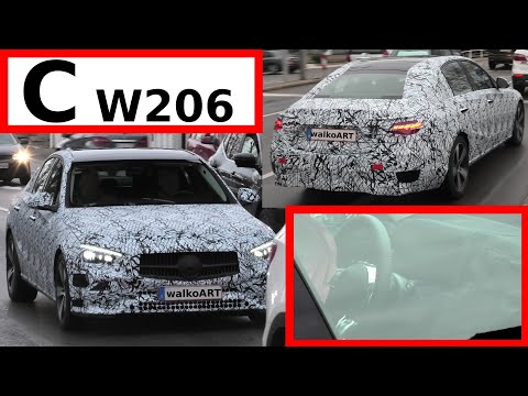 Mercedes Erlkönig C-Klasse C-Class #W206 weniger getarnt - Close up &amp; less camouflaged 4K SPY VIDEO