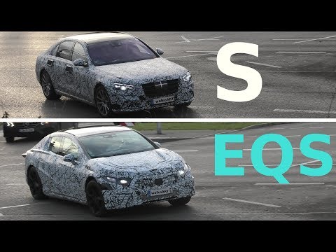 Mercedes Erlkönig S-Class S-Klasse 2020 + Mercedes-Benz EQS full electric prototype * 4K SPY VIDEO