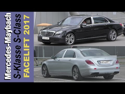 Mercedes Erlkönig Maybach S-Klasse S-Class Facelift X222 2017 close up - 4K SPY VIDEO