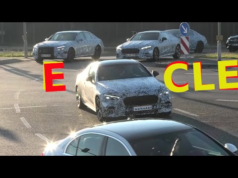 Mercedes Erlkönig E-Class E-Klasse W214 + CLE C236 Ampelstart * Traffic Light Start * 4K SPY VIDEO