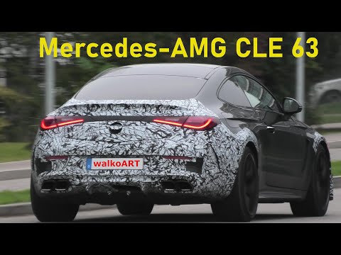 Mercedes Erlkönig AMG CLE 63 Coupé 8-Zylinder prototype * neuer V8 aus Affalterbach * 4K SPY VIDEO