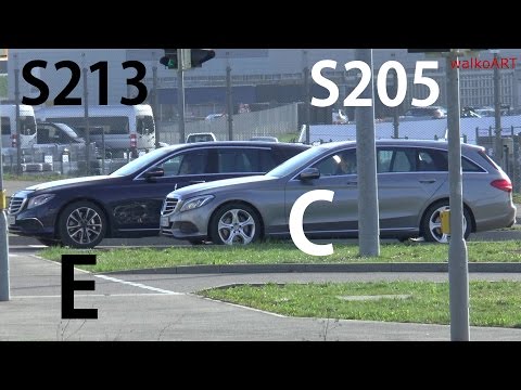 Mercedes Erlkönig Vergleich S213 E-Klasse T-Modell Estate S205 C-Klasse T-Modell size comparison