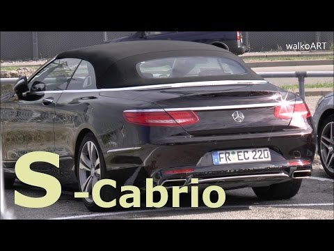 Mercedes S-Klasse Cabrio ungetarnt Erlkönig Mercedes S-Class Convertible uncamouflaged A217 SPY VID