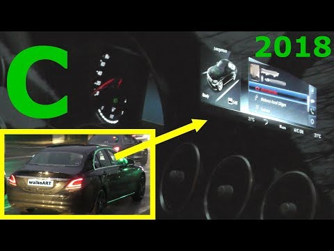 Mercedes Erlkönig C-Klasse C-Class 2018 close up + display Facelift MoPf W205 - 4K SPY VIDEO