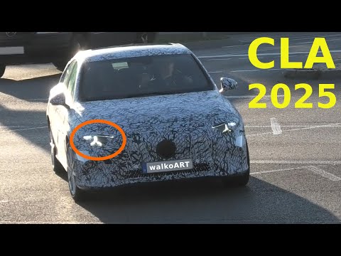 Mercedes Erlkönig CLA 2025 * Mercedes Stern Scheinwerfer * Star pattern headlights * 4K SPY VIDEO