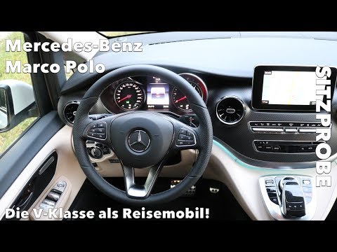 Mercedes-Benz V-Klasse Marco Polo Sitzprobe Ablagen Infotainmentsystem Fahrgastzelle Interieur Check