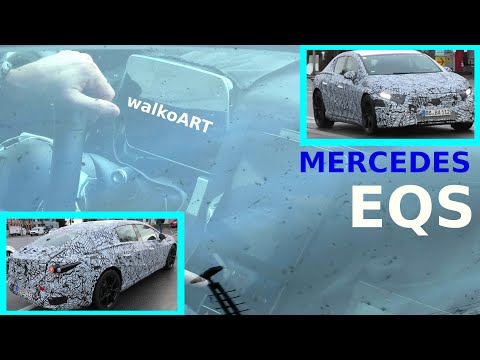 Mercedes Erlkönig * EQS 2021* innen - Cockpit - Display - #EQS prototype interior * 4K SPY VIDEO