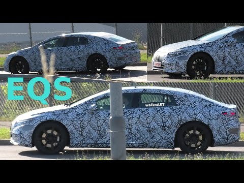 Mercedes Erlkönig EQS weniger getarnt (V 297) * EQS less camouflaged * 4K SPY VIDEO