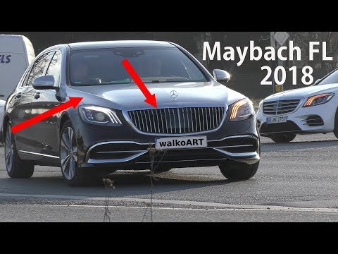 Mercedes Erlkönig Maybach X222 FL 2018 neuer Grill + zweifarbig new grille + two colors 4K SPY VIDEO