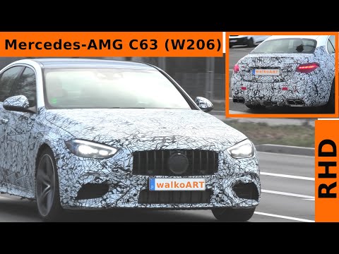 Mercedes Erlkönig AMG C63 C-Class C-Klasse (W206) * RHD prototype * Rechtslenker * 4K SPY VIDEO