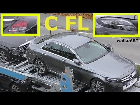 Mercedes Erlkönig C-Klasse C-Class Facelift 2018 W205 - close up - Nahaufnahmen - 4K SPY VIDEO